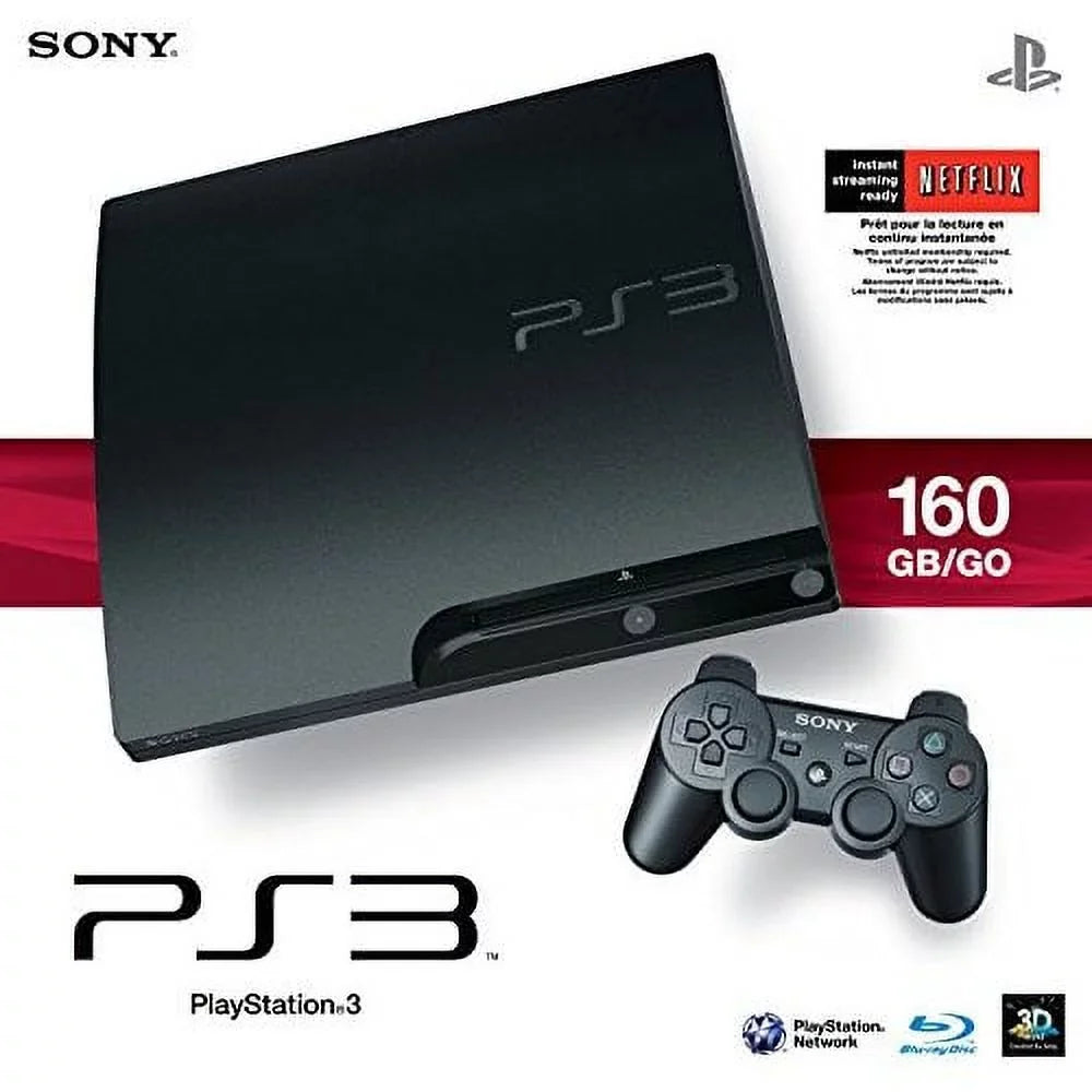 Restored  PlayStation PS3 Slim 160GB Console (Refurbished)