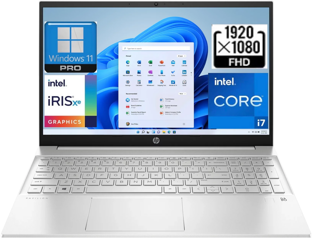 2023 Pavilion 15 Business Laptop[Windows 11 Pro], 15.6 FHD Display, 13th Gen  10-Core i7-1355U  up to 5.0Ghz,32GB RAM, 1TB PCIe SSD,  Iris Xe Graphics, Numeric Pad, Wi-Fi 6, 5.3 Wireless