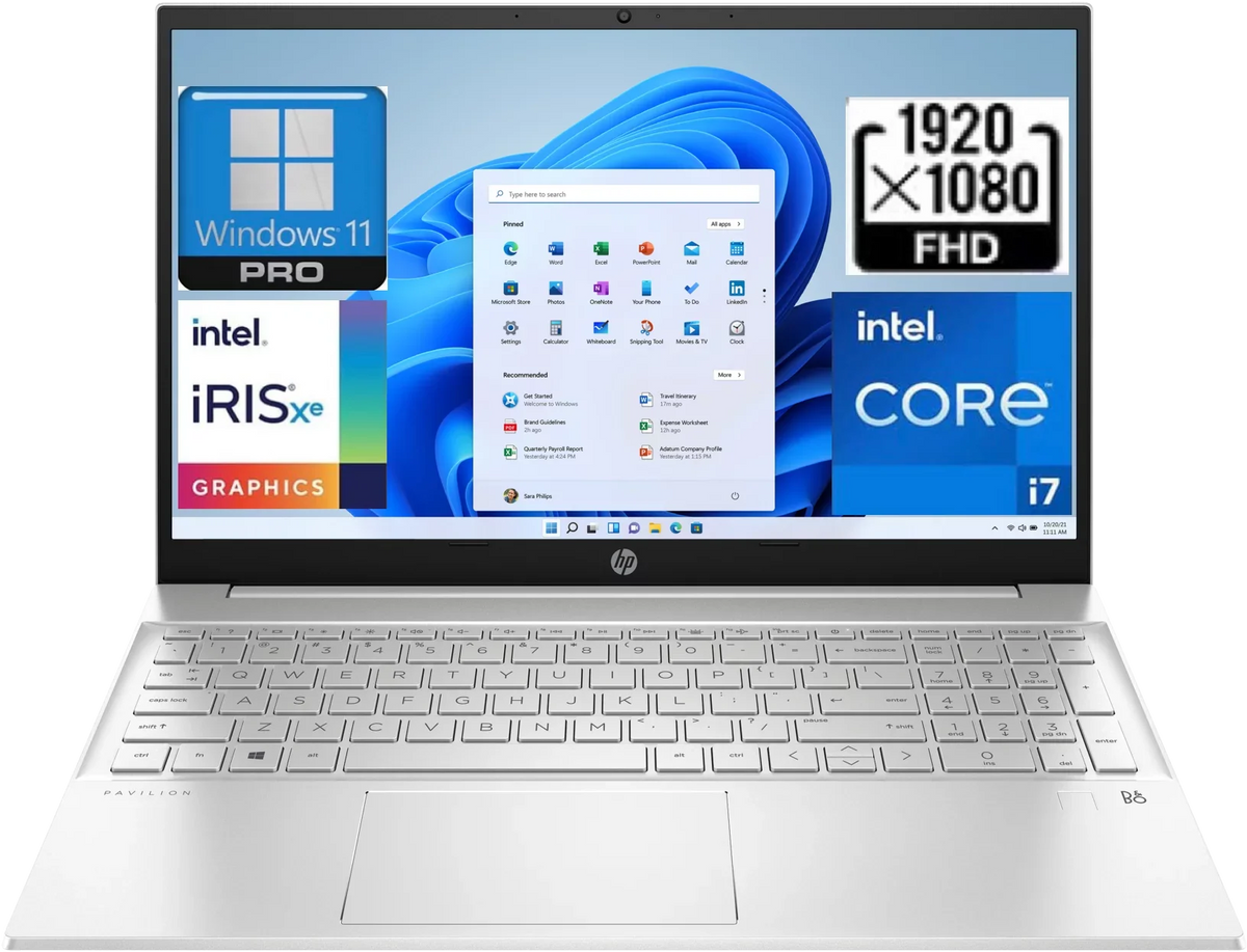 2023 Pavilion 15 Business Laptop[Windows 11 Pro], 15.6 FHD Display, 13th Gen  10-Core i7-1355U  up to 5.0Ghz,32GB RAM, 1TB PCIe SSD,  Iris Xe Graphics, Numeric Pad, Wi-Fi 6, 5.3 Wireless