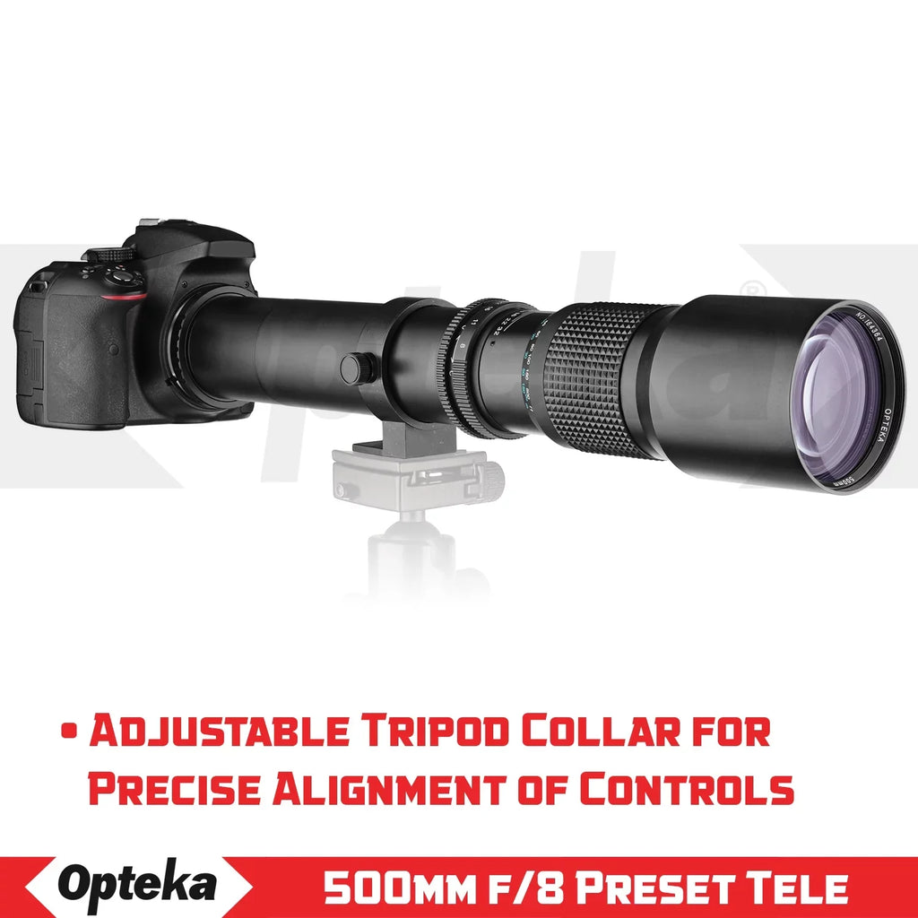 Opteka 500mm f/8 Telephoto Lens for  EOS M M50 M100 M5 M6 M2 M3