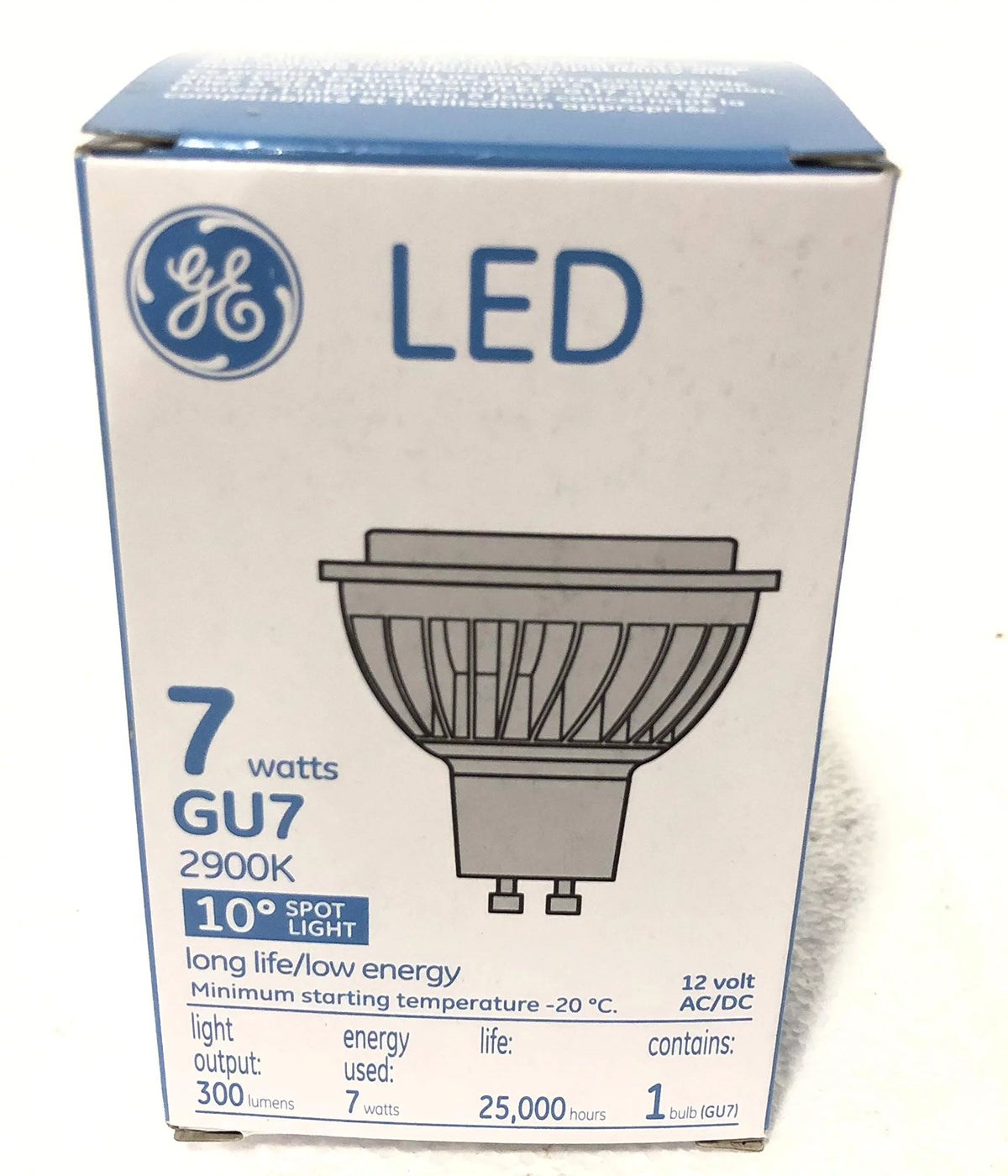 Ge 42341 Led GU7 Bulb 12Volts AC/DC 7 watts 2900K 300 Lumens 10pk