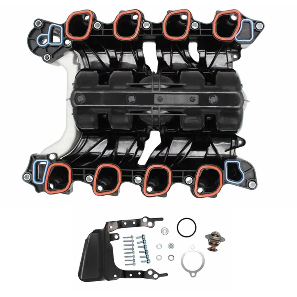 AutoShack Upper Intake Manifold with Thermostat and Gaskets Replacement for  Mustang Explorer Crown Victoria Mercury Grand Marquis Mountaineer Lincoln Town Car Without Coolant Heated PCV