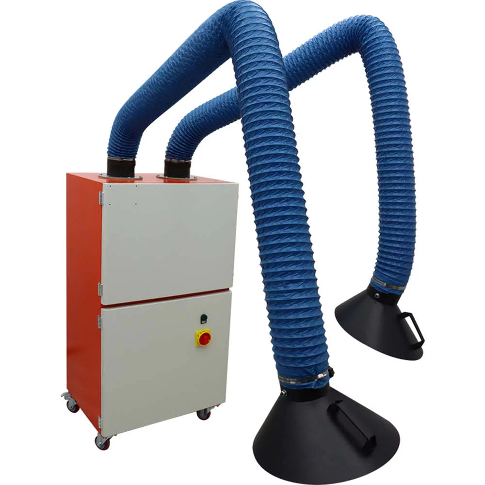 INTBUYING Mobile Welding Fume Extractor Smoke Purifier Dual Arm 220V