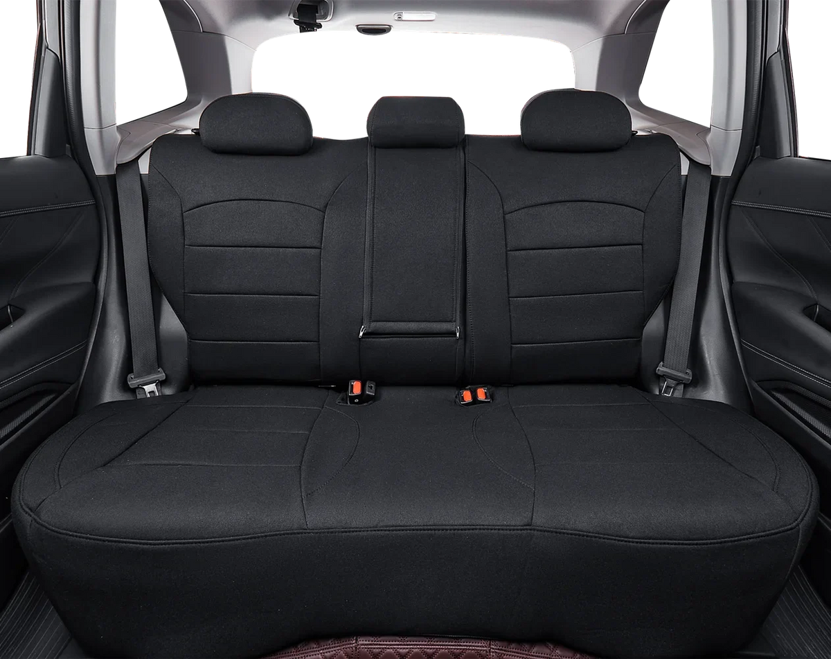 Coverdream Custom Fit KONA Car Seat Covers for Hyundai KONA 2018 2019 2020 2021 2022 2023 - Polyester (Black,Full Set)