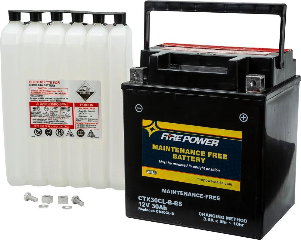 Fire Power Maintenance Free Battery CTX30CL-B-BS appropriate With Sea-Doo Wake Pro 215 2009-2015