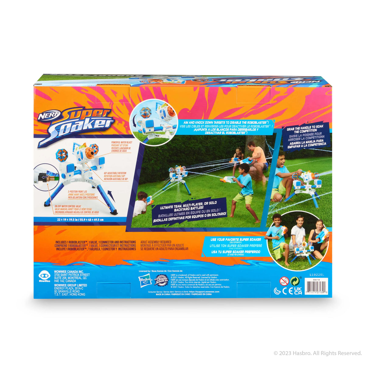 NERF Super Soaker RoboBlaster by WowWee – Automatic Soaker Blasting Machine Drenches You in liquid
