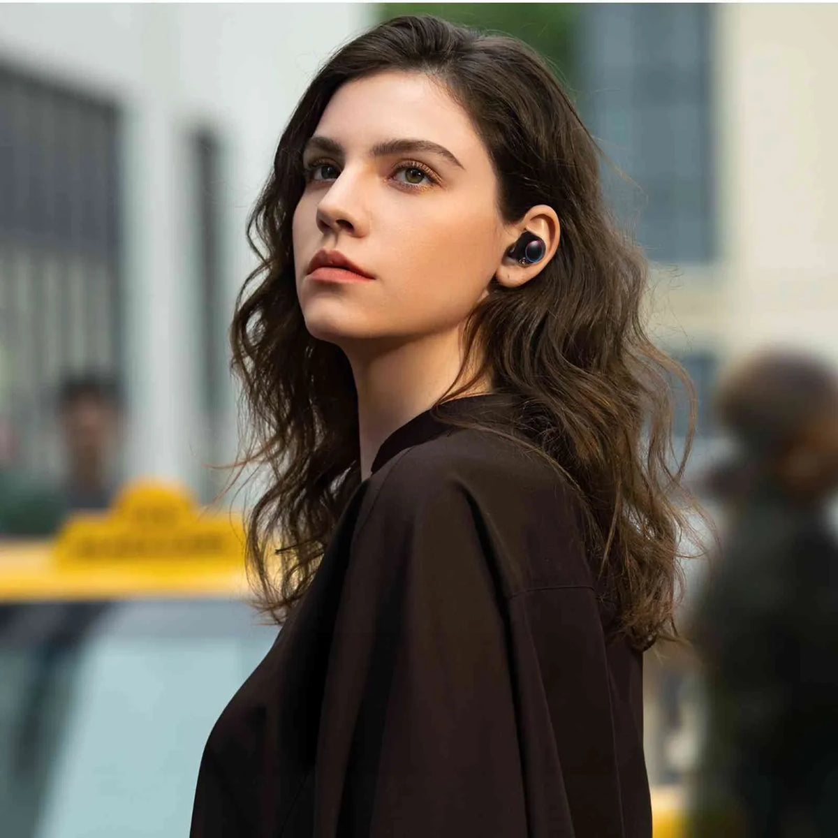 UrbanX True Wireless Bluetooth Earbuds + Charging Case, Black, Dual Connect, IPX5 moisture Resistance, Bluetooth 5.2 Connection, Balanced, Bass Boost appropriate with  K14 Plus