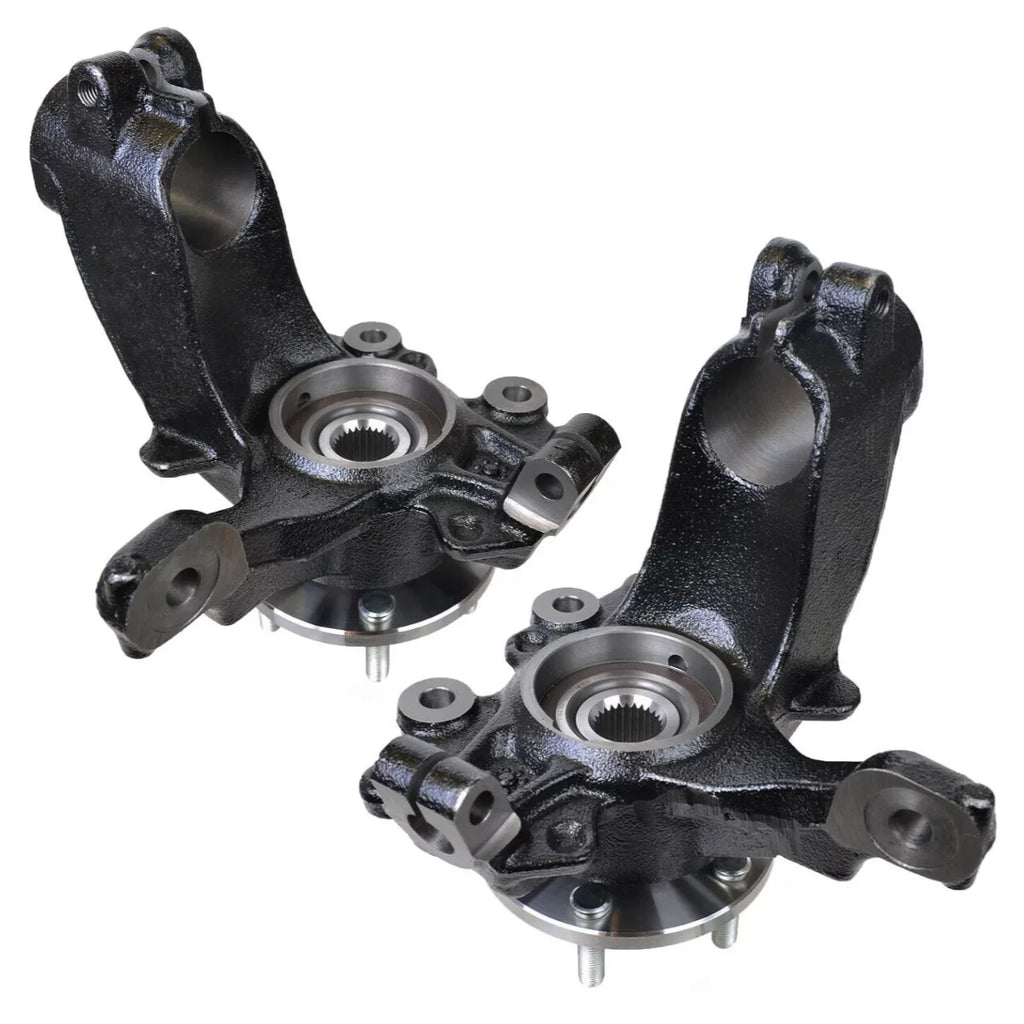 AutoShack Front Steering Knuckles and Wheel Bearing Hub Assembly 5 Lugs with ABS Set of 2 Driver and Passenger Side Replacement for 2012 2013 2014 2015 2016 2017 2018  Focus 2.0L FWD