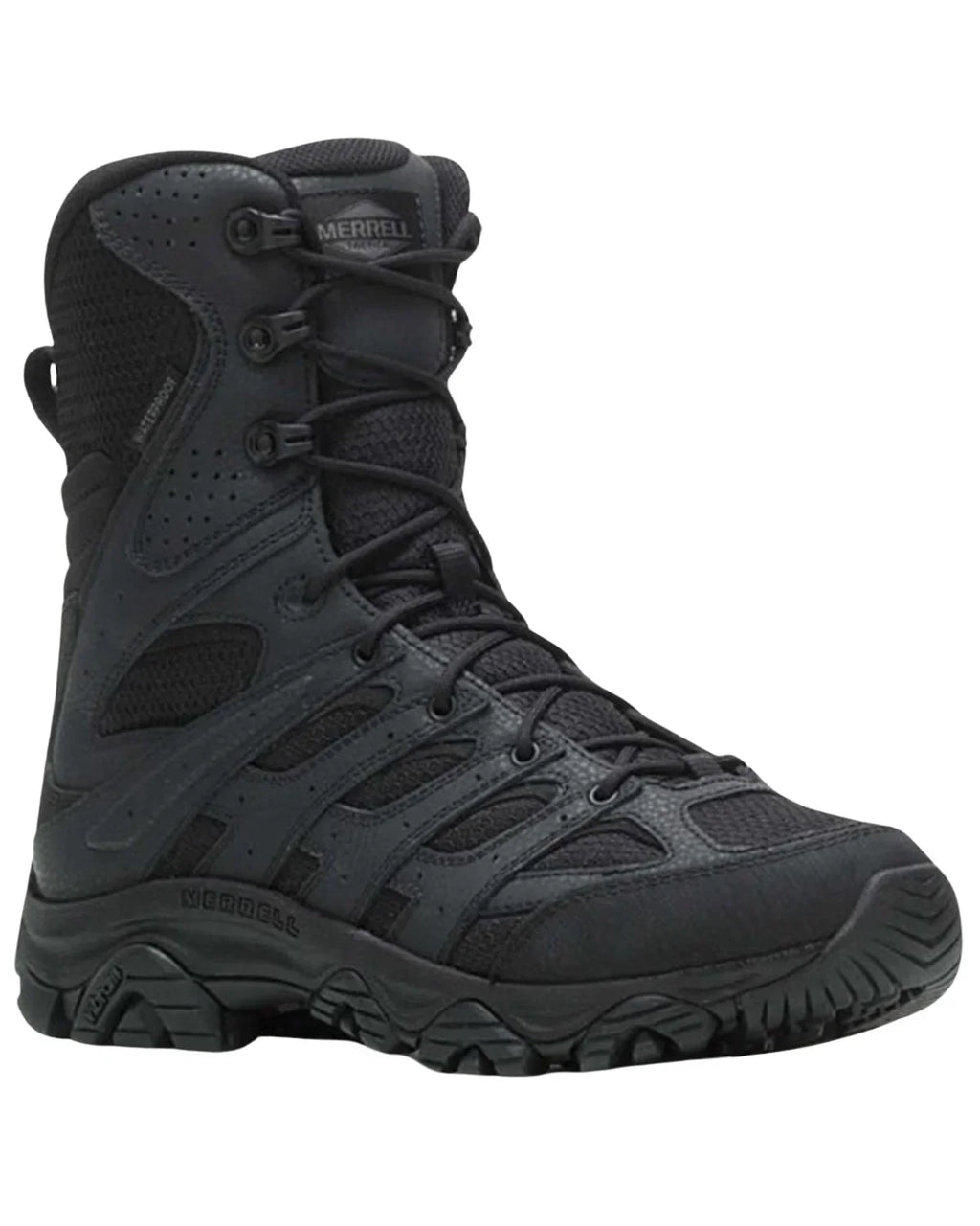 Merrell Men's Moab 3 8" Tactical Zip Waterproof Boot Round Toe Black 9 D(M) US