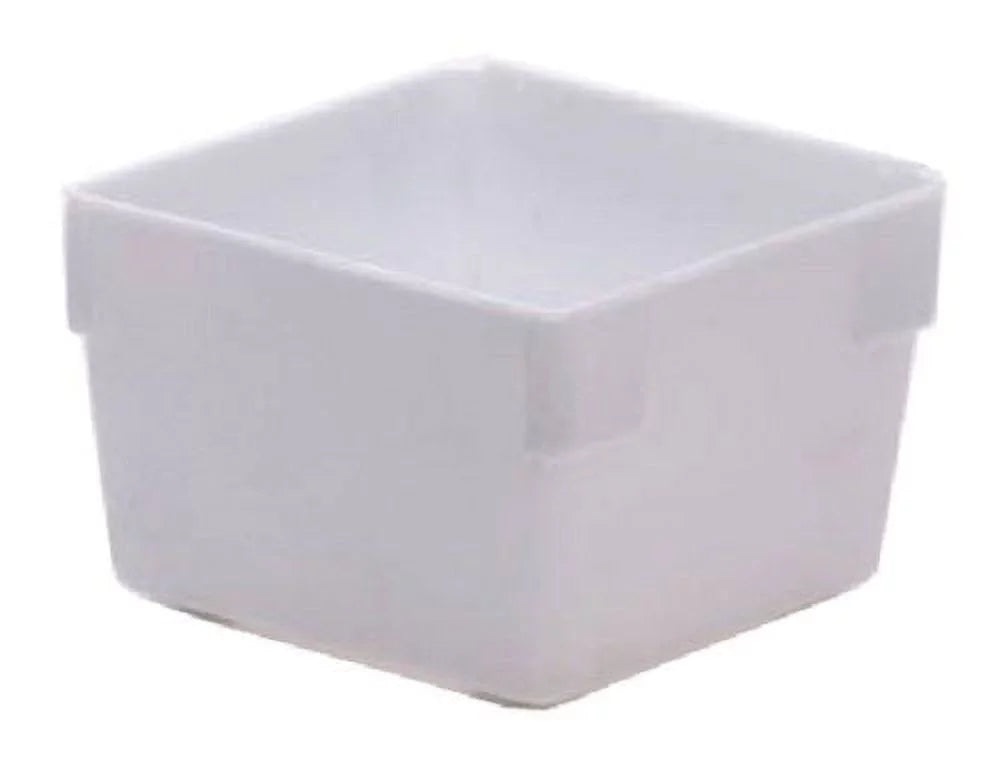 Rubbermaid 2910-RD-WHT 3" x 3" x 2" White Plastic Drawer Organizer Bins - Quantity of 12