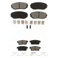 Front Rear Semi-Metallic Brake Pads Kit For  Edge Mazda CX-9 CX-7 Lincoln MKX KSM-100095