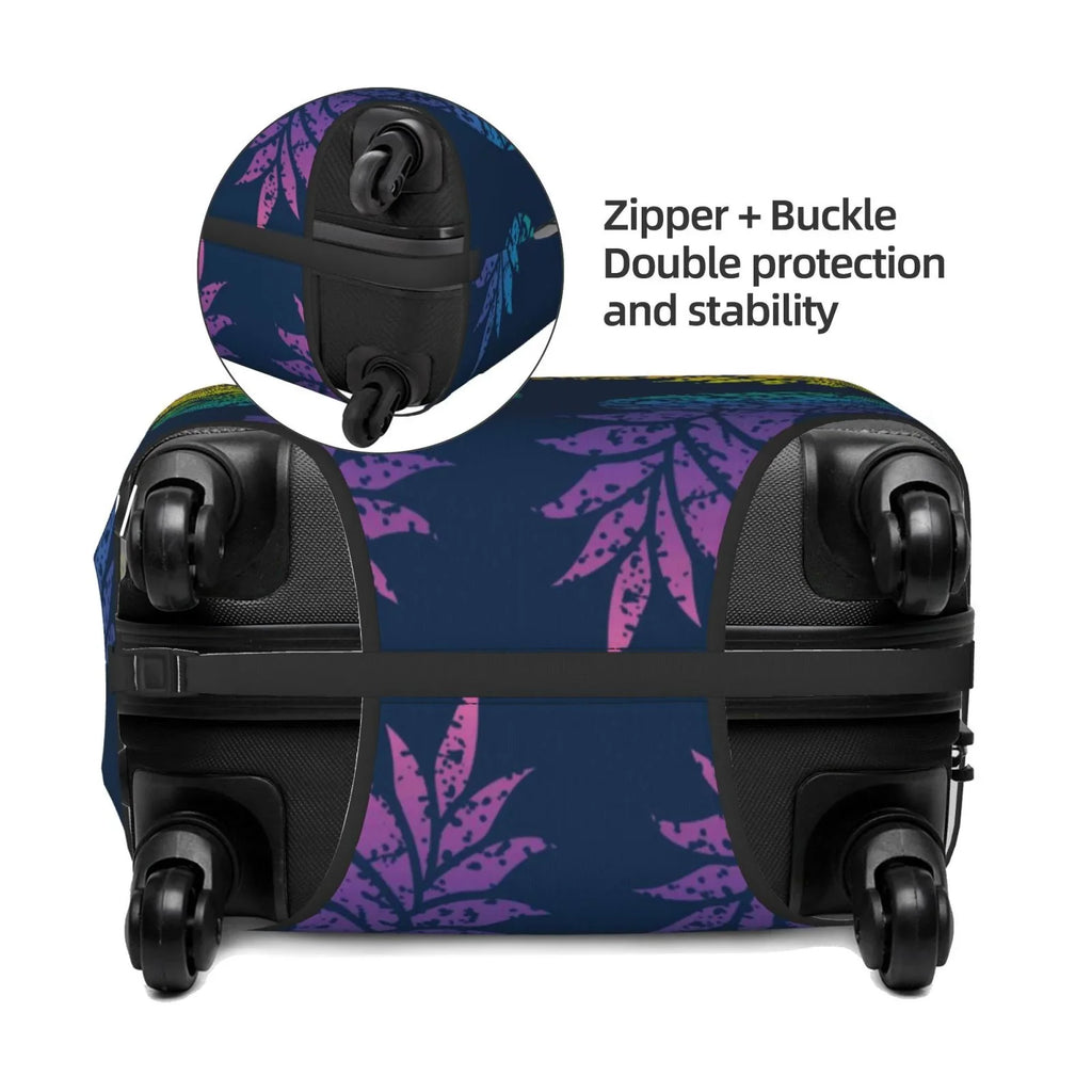 Ocsxa Travel Dust-Proof Suitcase wrap Abstract Bright Pineapple Fruit Retro Print Luggage wrap Protector For 18-32inch