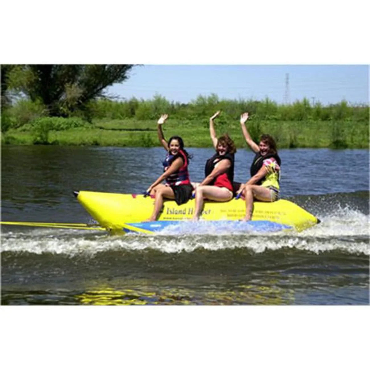 Aqua Sports 420-3 3 Passenger  13 feet in-line Seats Island Hopper Recreational Banana aqua Sled