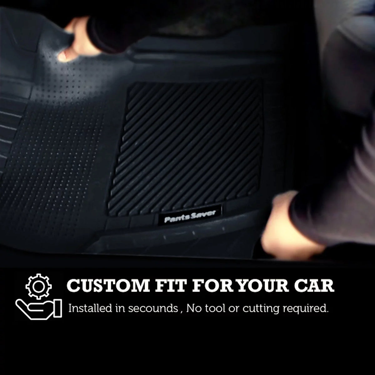 PantsSaver Floor Mats Custom Fit Car Mats for Genesis G70 2018-2023 All climate Protection (Black)