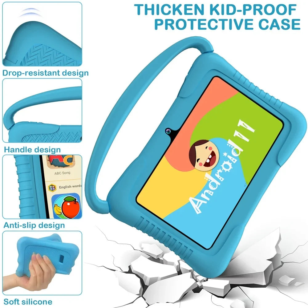 Antemper Kids Tablet,7 inch Tablet,32GB ROM Storage,Kids Learning Tablet,Toddler Android 11 Tablet with Bluetooth,Wifi,Parental Control,Dual Camera,Google Play,Youtube Netflix Hulu,Blue