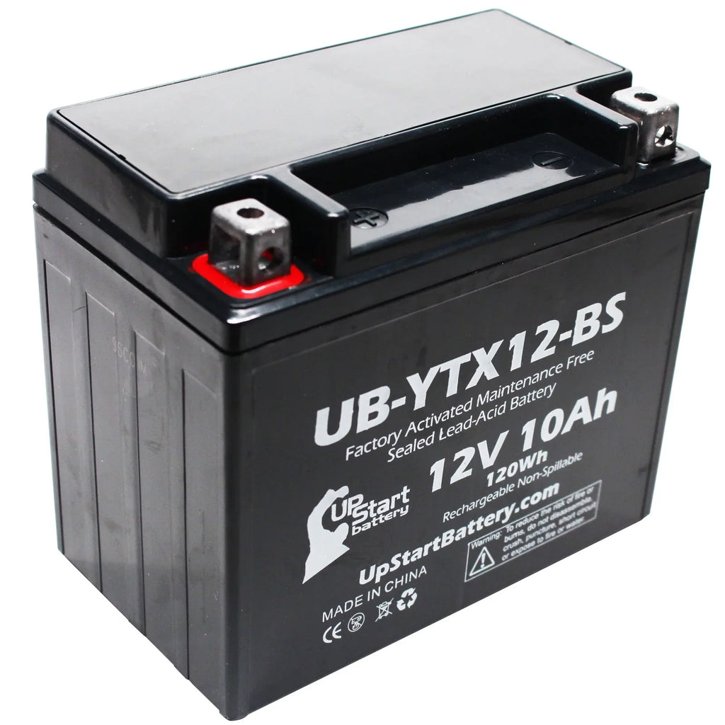 3-Pack UpStart Battery Replacement for 2003 Suzuki GSX-R1000 1000 CC Factory Activated, Maintenance Free, Motorcycle Battery - 12V, 10Ah, UB-YTX12-BS