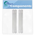 2-Pack BBQ Grill Heat Shield Plate Tent Replacement Parts for Jenn Air 720-0709B - appropriate Barbeque Stainless Steel Flame Tamer, Flavorizer Bar, Vaporizer Bar, Burner protector 16 1/8"