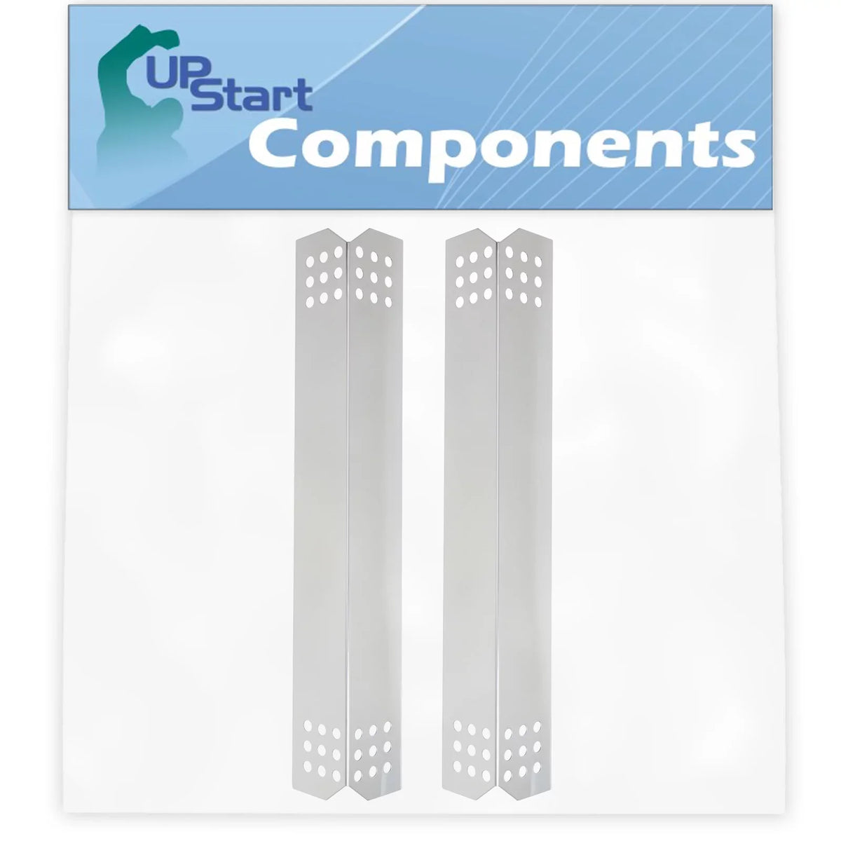 2-Pack BBQ Grill Heat Shield Plate Tent Replacement Parts for Jenn Air 720-0709B - appropriate Barbeque Stainless Steel Flame Tamer, Flavorizer Bar, Vaporizer Bar, Burner protector 16 1/8"