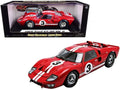 1966  GT-40 MK 2 Red #3 1/18 Diecast Car Model by Shelby Collectibles