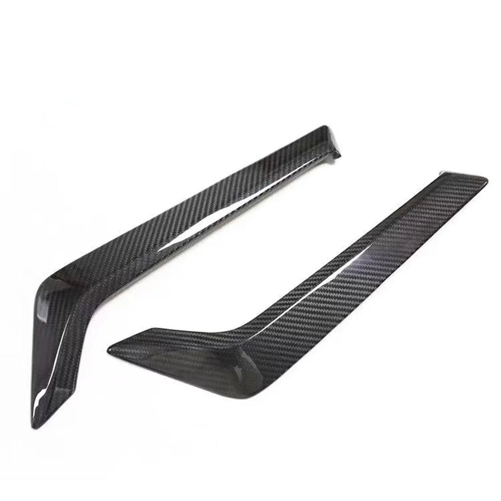Side Fender Air Vent protector Kit For Infiniti Q60 Q60S 2015-2022 2019  Black Carbon Fiber