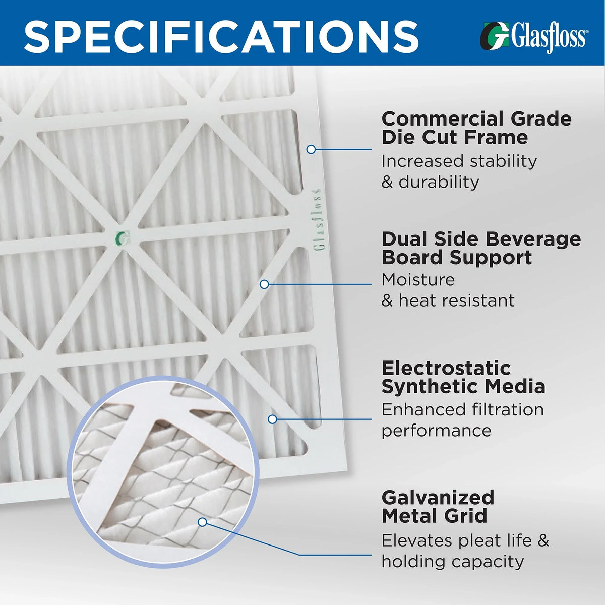 ( 3 Pack ) Exact Size: 11-3/8 x 23-3/8 x 3-3/4. 12x24x4 MERV 10 Pleated AC Furnace Air Filters by Glasfloss Industries