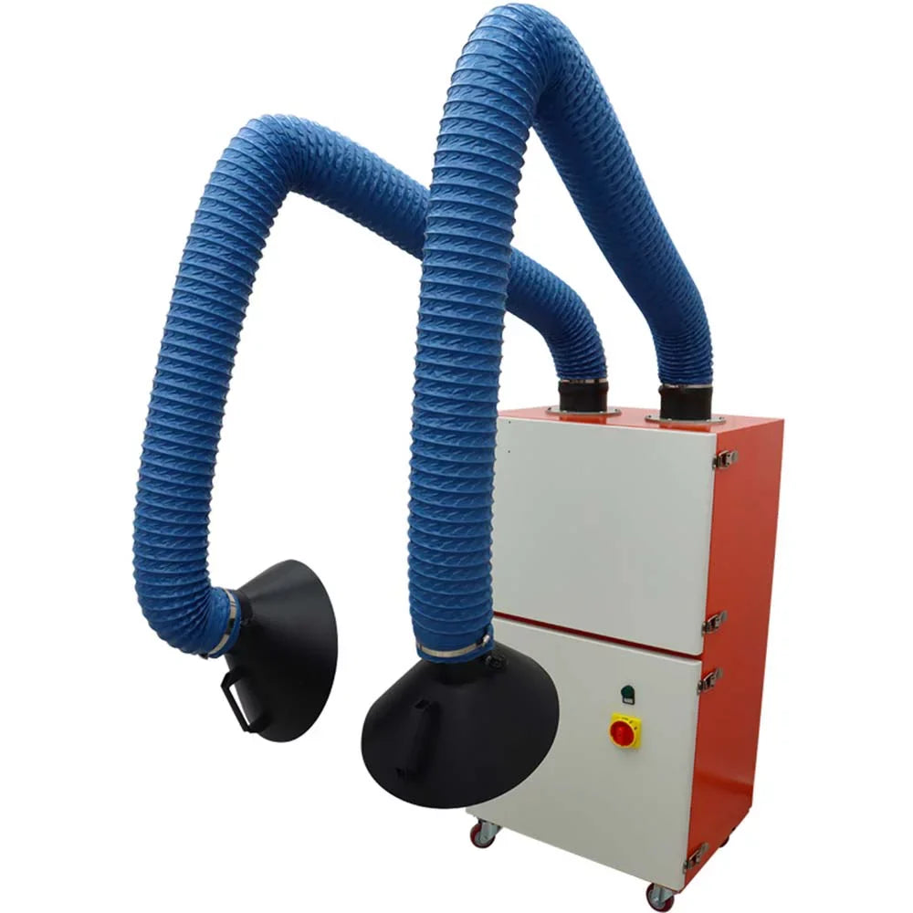 INTBUYING Mobile Welding Fume Extractor Smoke Purifier Dual Arm 220V