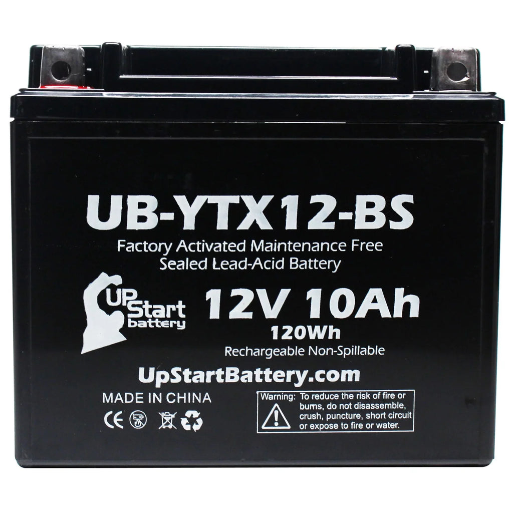 3-Pack UpStart Battery Replacement for 2003 Suzuki GSX-R1000 1000 CC Factory Activated, Maintenance Free, Motorcycle Battery - 12V, 10Ah, UB-YTX12-BS