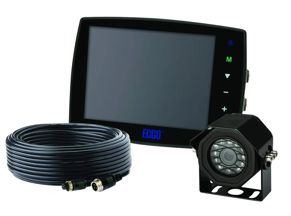 Monitor, Surface Mount Camera & Cable. Ecco Safety Group  Gemineye Rear View System with 5.6 in