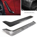 Side Fender Air Vent protector Kit For Infiniti Q60 Q60S 2015-2022 2019  Black Carbon Fiber