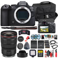EOS R6 Mark II Mirrorless Camera (5666C002) +  RF 24-70mm Lens + 64GB Memory Card + Case + Corel Photo Software + 2 x LPE6 Battery + External Charger + Card Reader + More