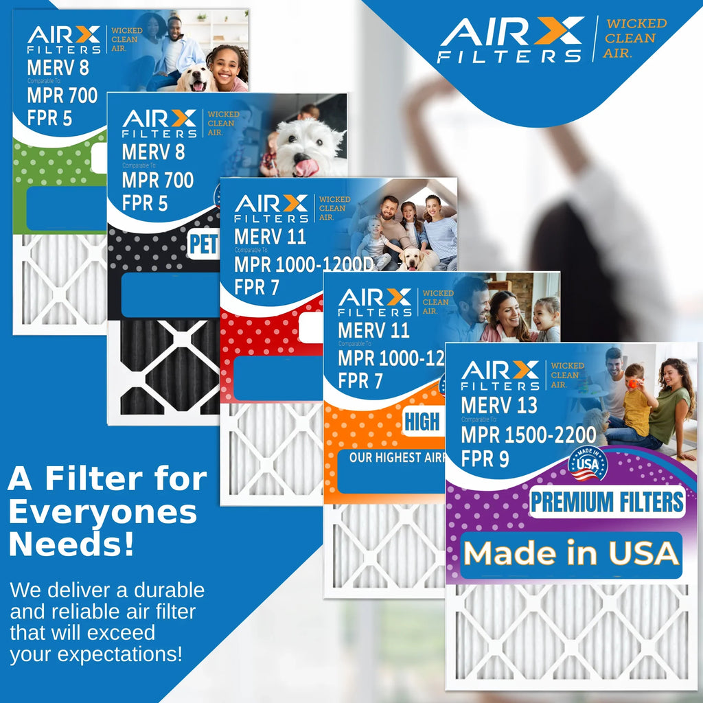 20x25x5 Air Filter MERV 13 Comparable to MPR 1500 - 2200 & FPR 9 appropriate with Honeywell FC100A1037 Premium USA Made 20x25x5 Furnace Filter 1 Single Filter by AIRX FILTERS WICKED CLEAN AIR.