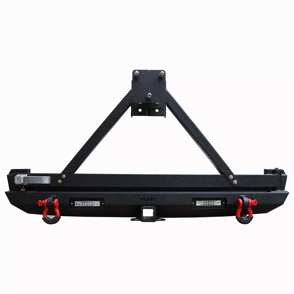 Ronghui For 1984-2001 Jeep Cherokee XJ Steel Rear Bumper W/Spare Tire Carrier & Lights