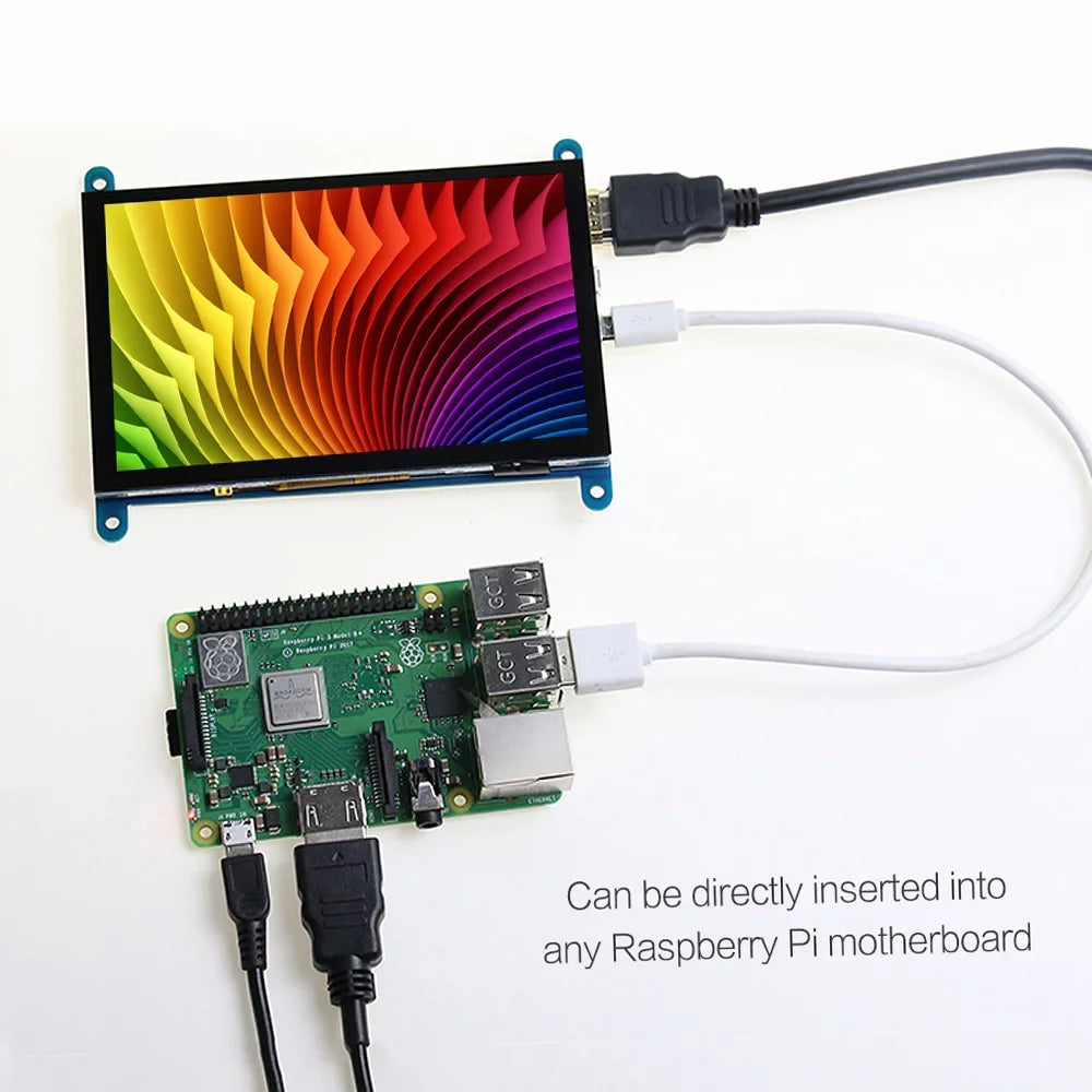 Andoer 5 Inch HD Capacitive Touchscreen Display 800*480 Resolution Small Portable Monitor with USB HD Interface matching with Raspberry Pi Tool