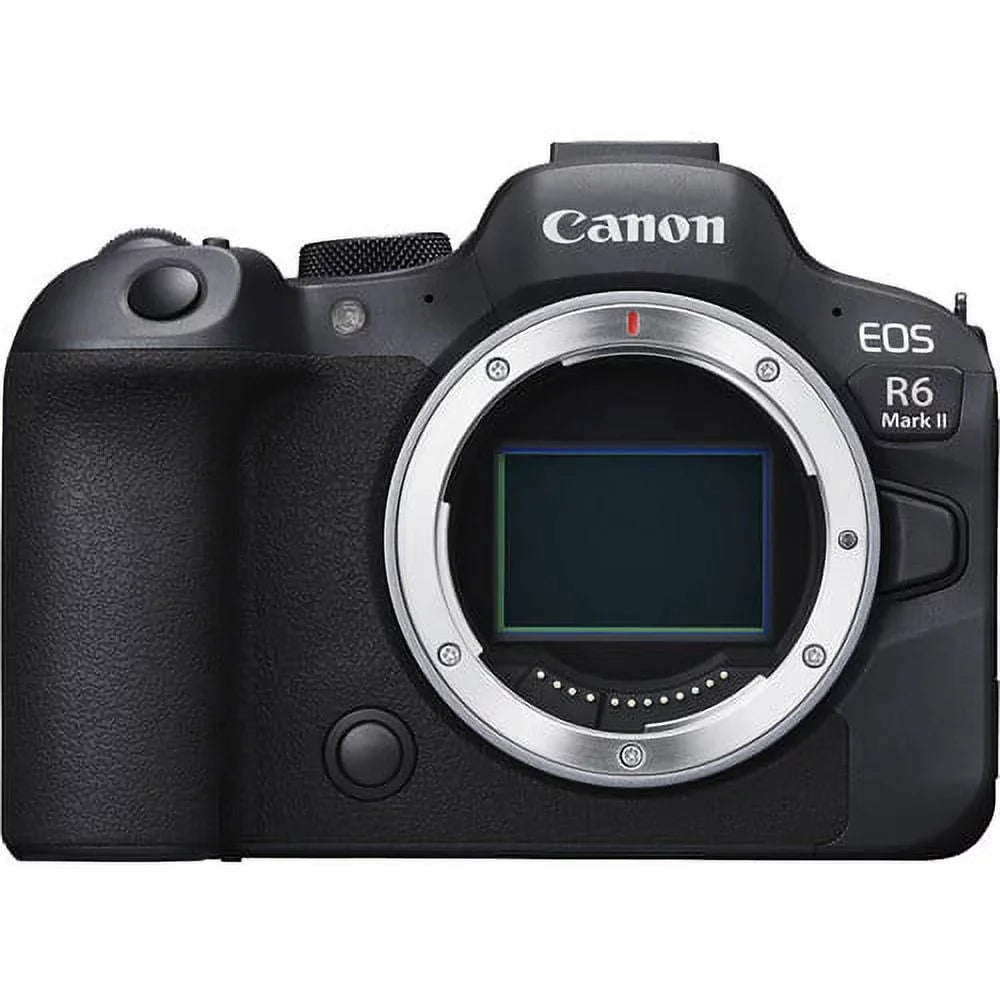 EOS R6 Mark II Mirrorless Camera (5666C002) +  RF 24-70mm Lens + 64GB Memory Card + Case + Corel Photo Software + 2 x LPE6 Battery + External Charger + Card Reader + More