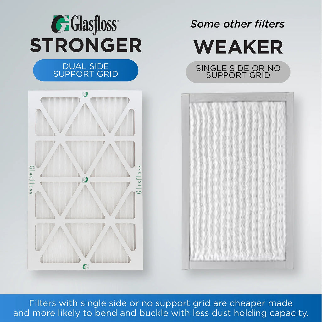 ( 3 Pack ) Exact Size: 11-3/8 x 23-3/8 x 3-3/4. 12x24x4 MERV 10 Pleated AC Furnace Air Filters by Glasfloss Industries