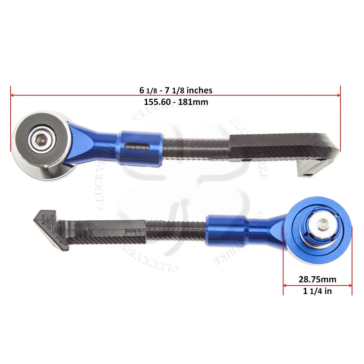 Blue Lever Guard 7/8" & 6mm CNC Race Universal Hand Block PVC Bar End