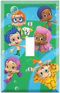 Single Toggle Wall Switch wrap Plate Decor Wallplate - Bubble Guppies