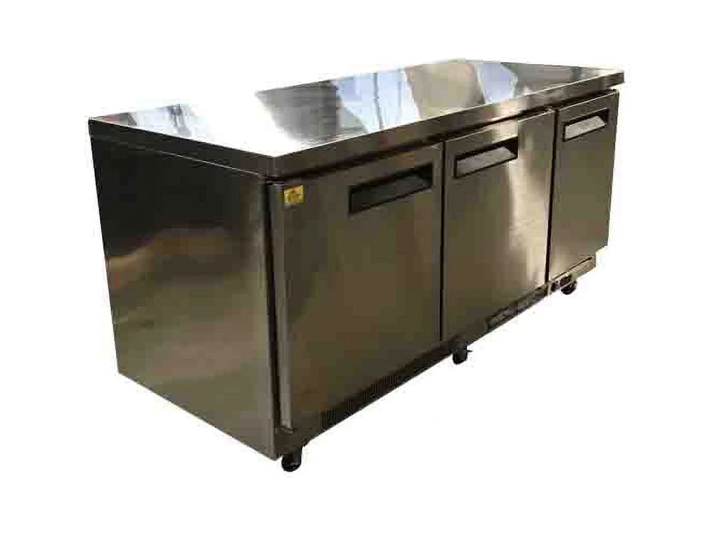 Under Counter Freezer Stainless Steel Commercial 3 doors 3 Shelves. Ft. 19 Cu