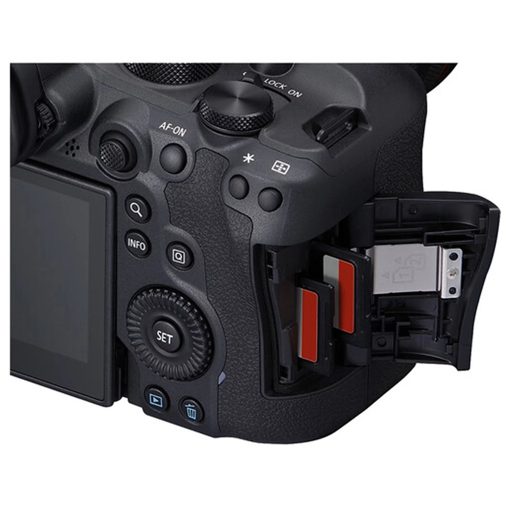 EOS R6 Mark II Mirrorless Digital Camera with RF 24-105mm f/4-7.1 STM Lens  + 64GB Memory + Case+ Steady Grip Pod + Tripod+ Software Pack + More (30pc Bundle)