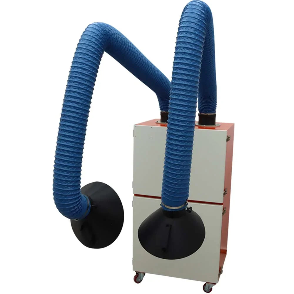 INTBUYING Mobile Welding Fume Extractor Smoke Purifier Dual Arm 220V