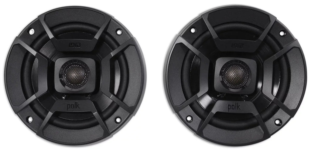 (2) Polk Audio DB522 5.25" 600w Car Audio Marine/ATV/Motorcycle/ship Speakers Bundle with (2) Rockville RPB1 10 Watt