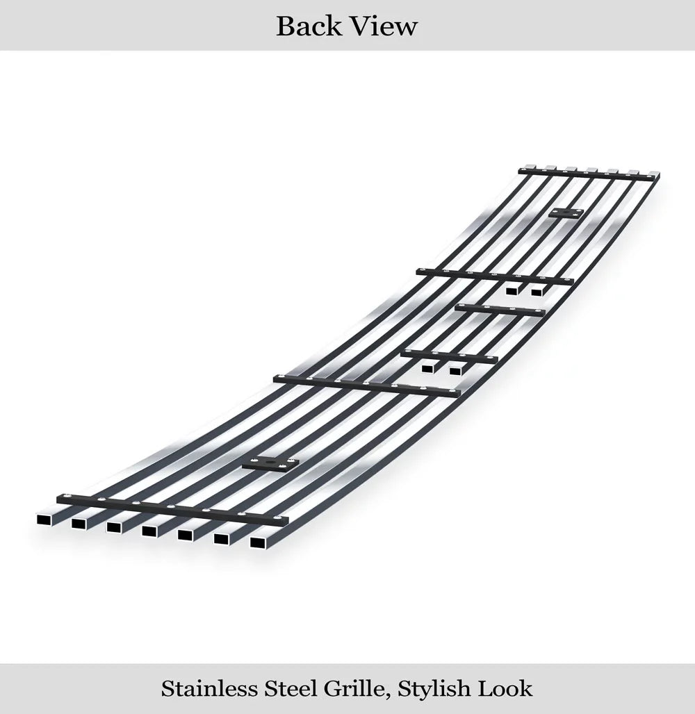 APS Premium Stainless Steel Chrome 8x6 Billet Grille appropriate with  4Runner 2003-2005 Lower Bumper N19-S52456T