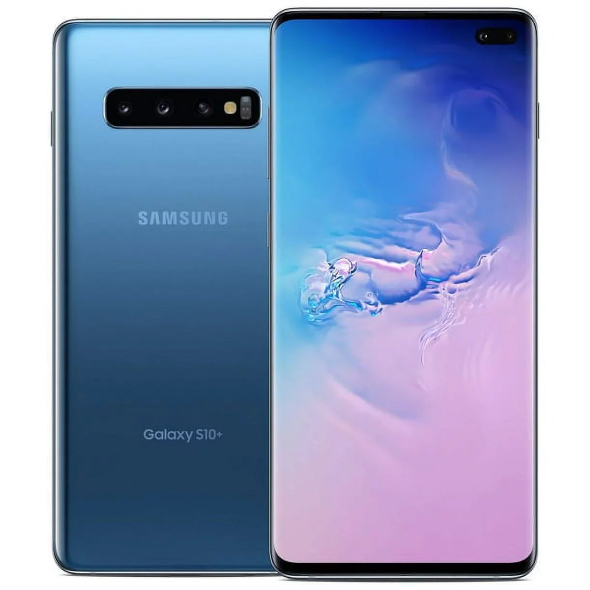 Galaxy S10+ Plus G975U (GSM Unlocked) Prism Blue 128GB Smartphone (Used Used Good)