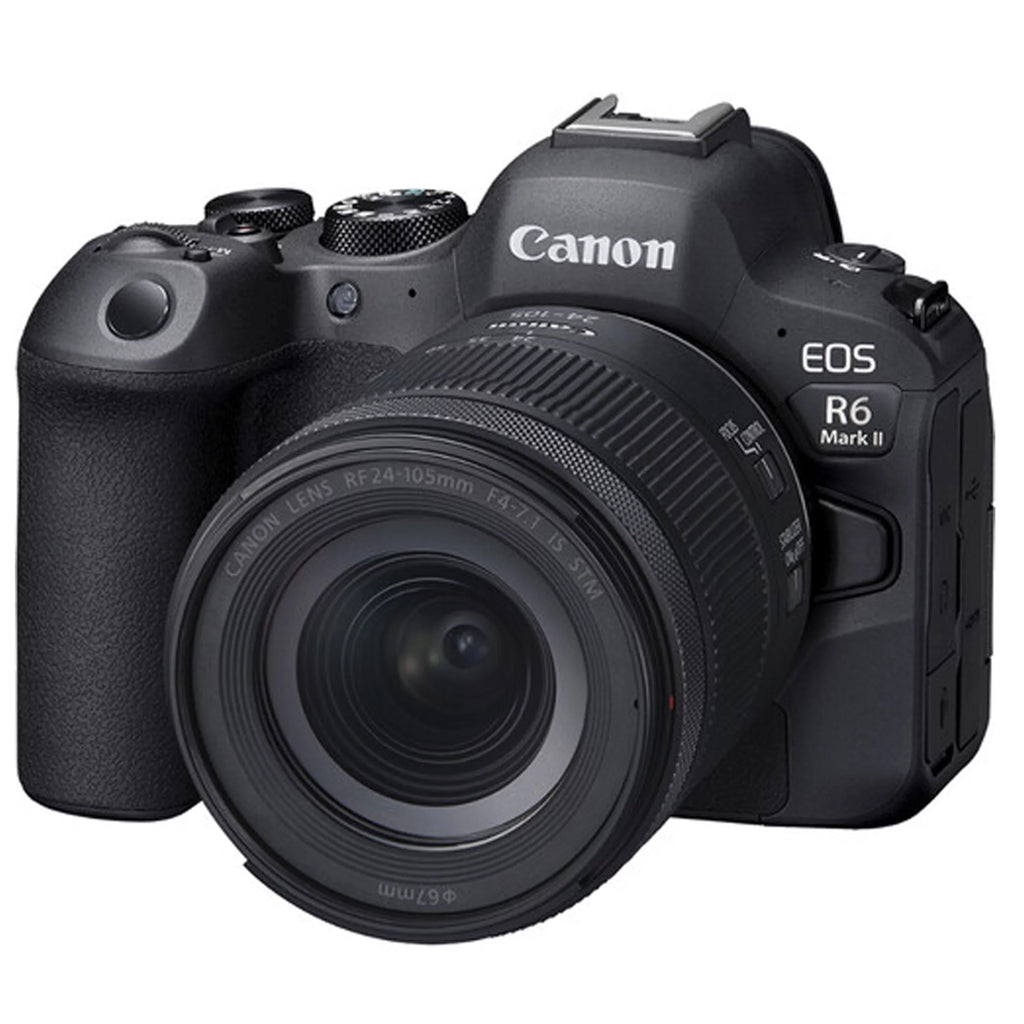 EOS R6 Mark II Mirrorless Digital Camera with RF 24-105mm f/4-7.1 STM Lens  + 64GB Memory + Case+ Steady Grip Pod + Tripod+ Software Pack + More (30pc Bundle)