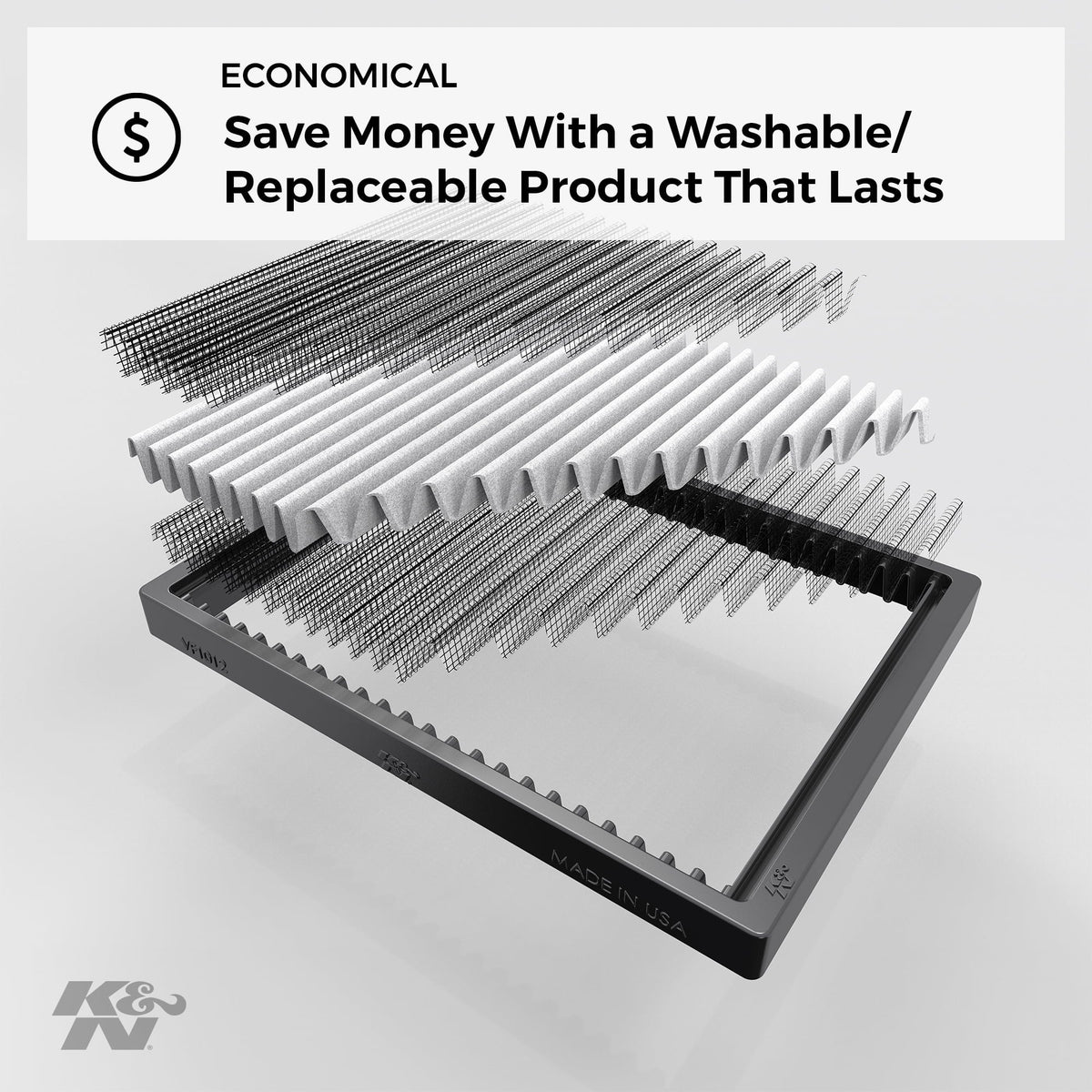 K&N Cabin Air Filter: Washable and Reusable: Designed For Select 2004-2019 /Subaru/Suzuki/Scion Vehicle Models, VF1013