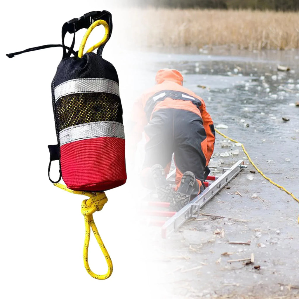 AMLESO Floating Throw Bag Throwable Rope Throw Bag Flotation Device Throwline Throw Bag for moisture Rescue with Rope for Raft Kayaking