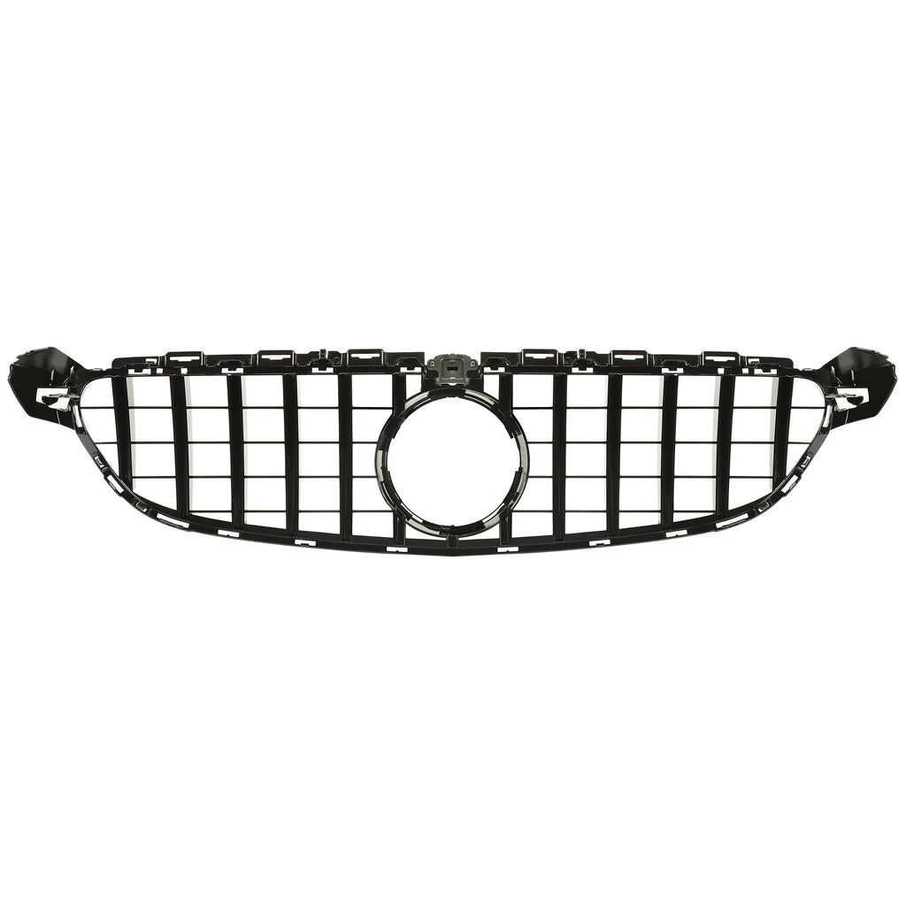 Kojem Front Bumper Grille for 2015 2016 2017 2018 Mercedes Benz W205 C63 AMG S Black Painted for Both with Or without Camera Model shield