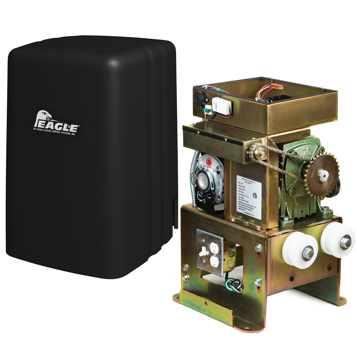 Eagle 2000 APT DM Dual 1- Slide Gate Operator (Crank to Open) 50' & 3500 lbs Capacity Fail-Secure