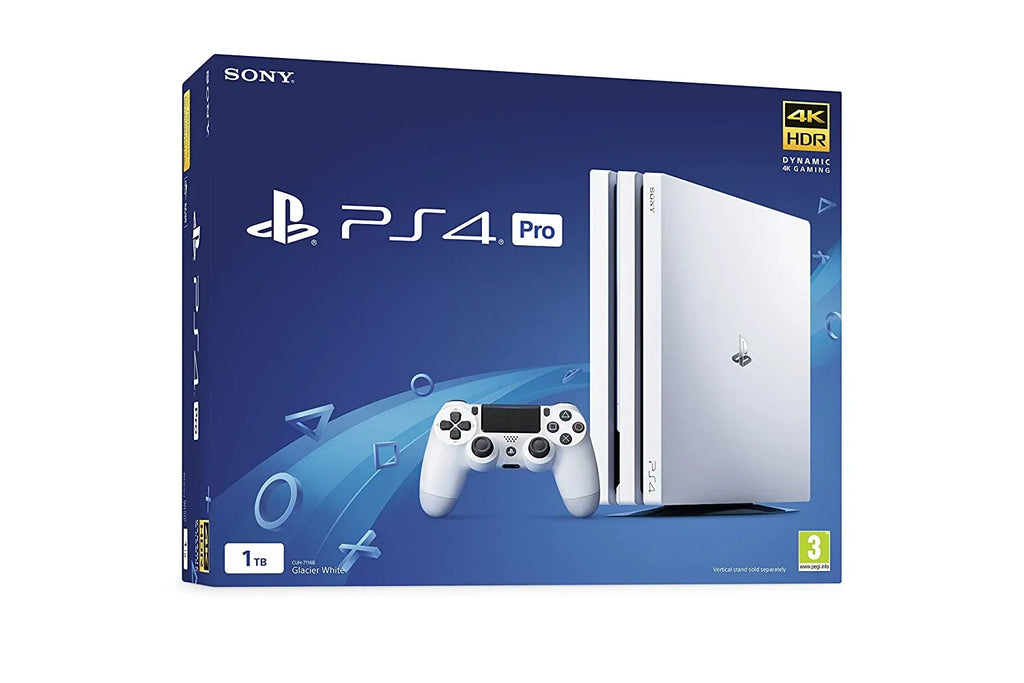 PlayStation 4 Original 500GB Matte White Gaming Console + Gaming Earbuds With Microphone BOLT AXTION Bundle Like New