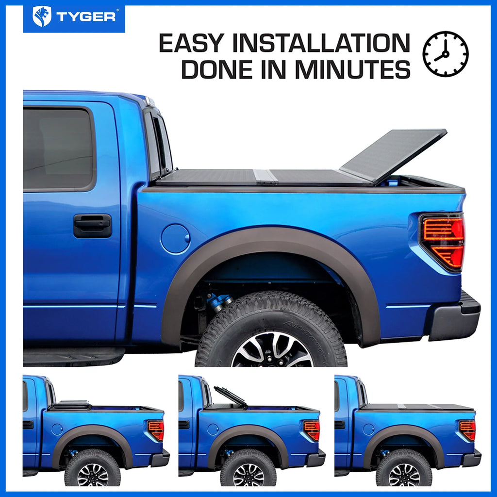 Tyger Auto T5 Alloy Hardtop Truck Bed Tonneau wrap appropriate with 2014-2018 Chevy Silverado / GMC Sierra 1500; 2015-2019 2500 HD 3500 HD; 2019 LD/Limited | 6'6" Bed | TG-BC5C3007 | Aluminum